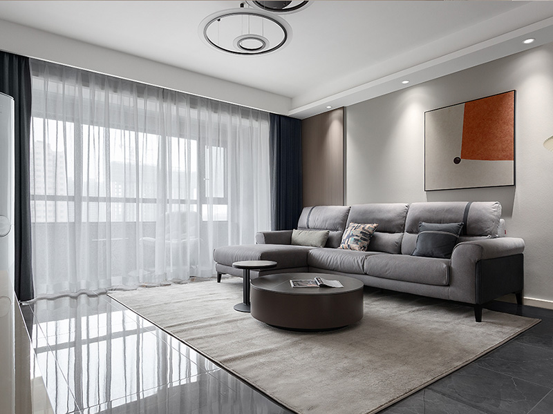 株洲市荷塘區(qū)三居室現代風格裝修設計-客廳設計