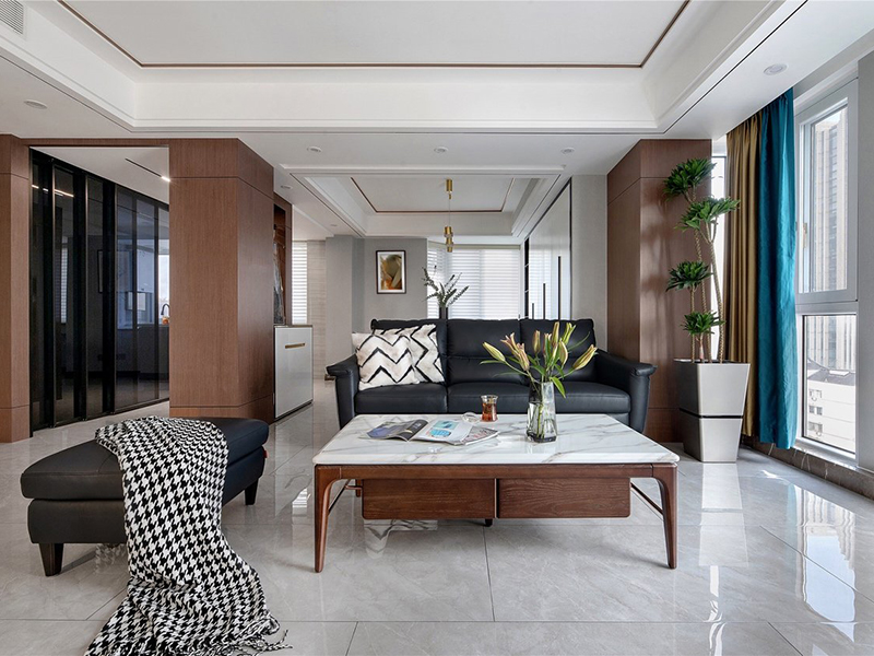 阜陽市潁州區(qū)112平三居室裝修設(shè)計-客廳設(shè)計